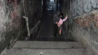 Néger kurva alaposan bekúrva a favela domb urával a funk tánc után